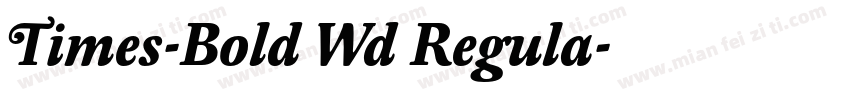 Times-Bold Wd Regula字体转换